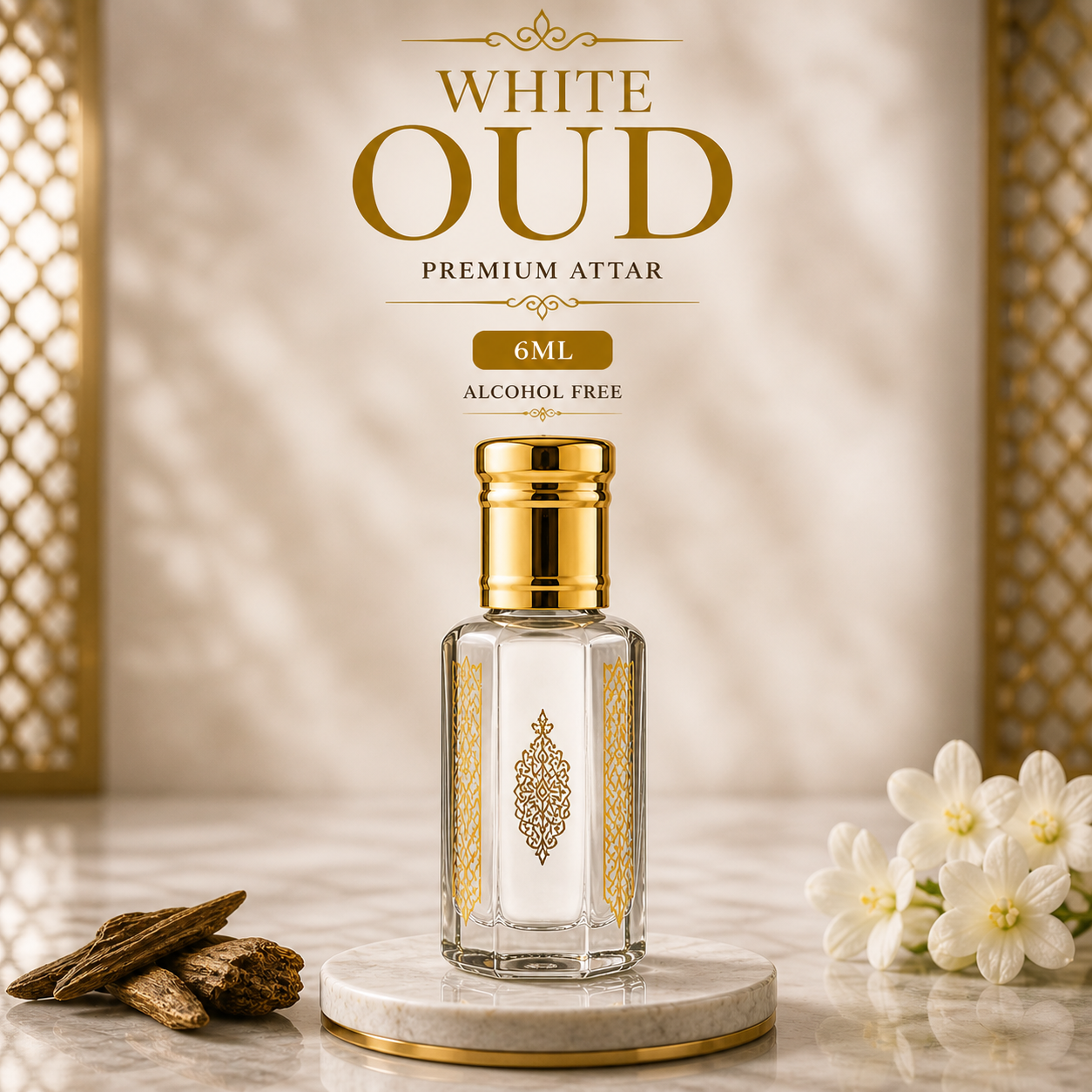 White Oud Attar 6ML | Long Lasting Non Alcoholic Perfume Oil for Men & Women