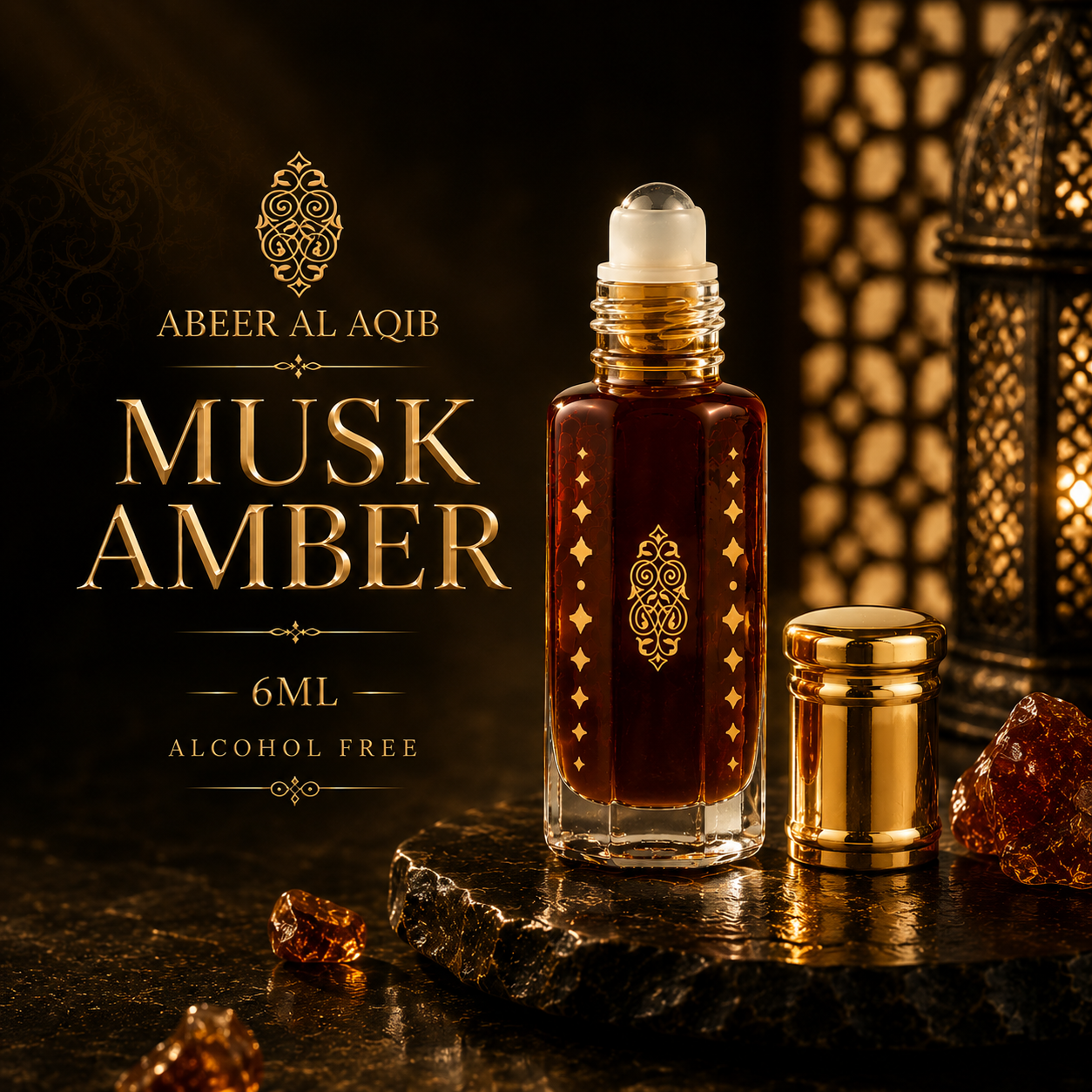 MUSK AMBER Attar 6ML Alcohol Free Long Lasting Premium Luxury Roll On Perfume Oil For Men & Women